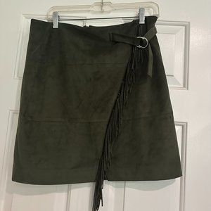 Never been Worn Marie Oliver Faux Suede Skirt with Fringe